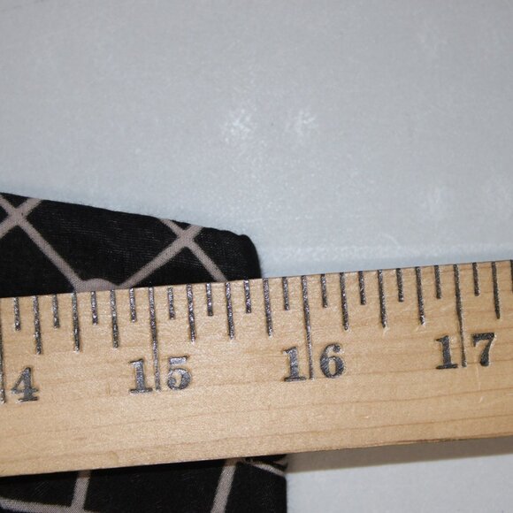 Tocca Dress Sz 4 Black Tan Ruffled Lined Fit Flare Cotton Silk Dress - Picture 14 of 16